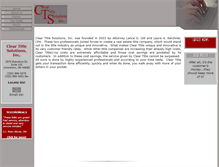 Tablet Screenshot of cleartitlesolutions.com